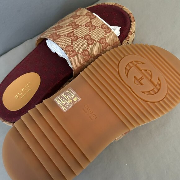 Gucci 573018 Angelina Platform Slide IT 35.5- US 5.5 - Picture 6 of 13